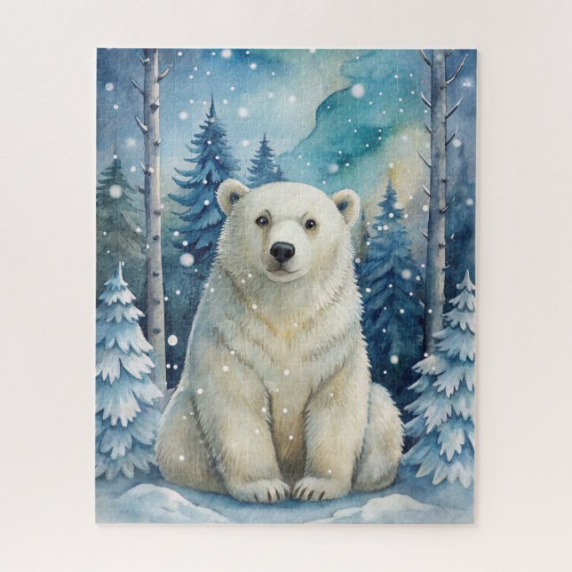Puzzle Un ours polaire en hiver (Vertical)