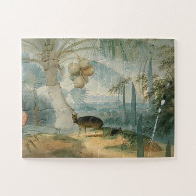 Puzzle Un paysage à Ceylan par Samuel Daniell (Horizontal)