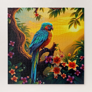 Puzzle Un perroquet tropical
