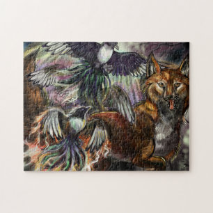 Puzzle Un pour Sorrow Magpie et Fox Digital Illustration
