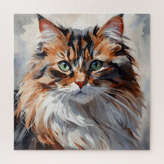Puzzle Un tableau d'un portrait de chat.