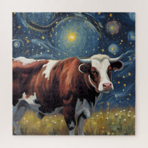 Un taureau dans la nuit étoilée