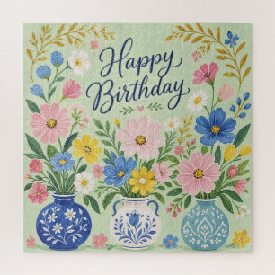 Puzzle Un Trio de Fleurs d'Anniversaire
