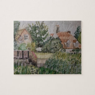 Puzzle Un Weir dans la ville historique de Sandwich Engla