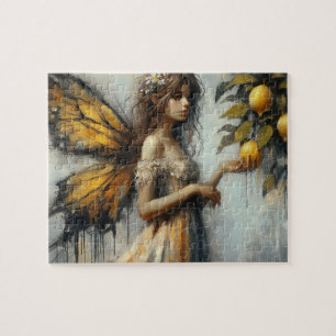 Puzzle Une adorable fée cueillant des citrons