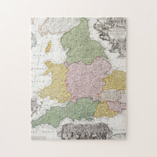Puzzle Une carte de l'Angleterre   1760