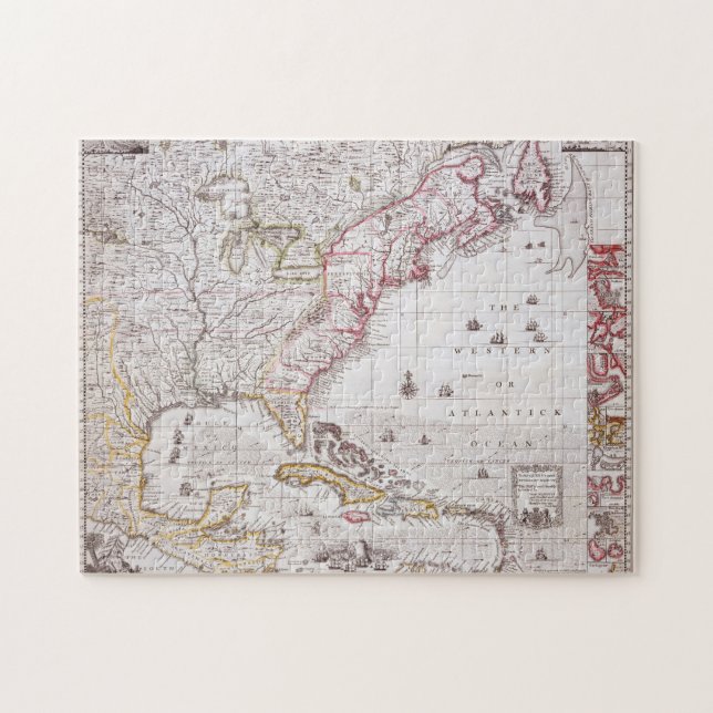 Puzzle Une carte de l'Empire Britannique en Amérique (Horizontal)