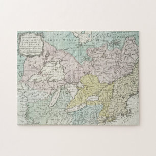 Puzzle Une carte précise du Canada, 1761