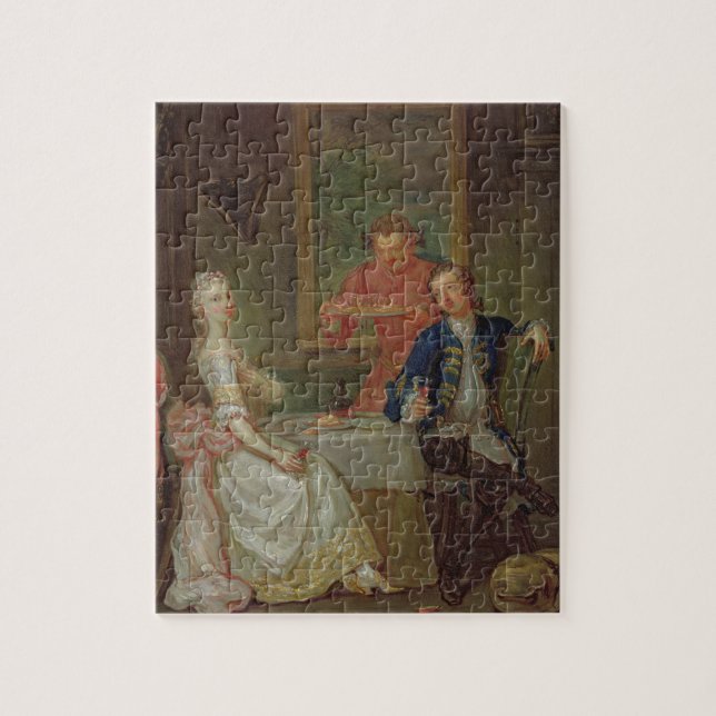 Puzzle Une conversation de dîner (un homme et une femme (Vertical)