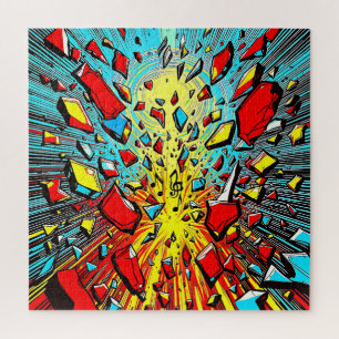 Puzzle Une explosion frappante de formes abstraites