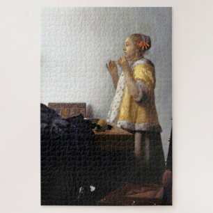 Puzzle Une femme avec un collier de perles, Johannes Verm