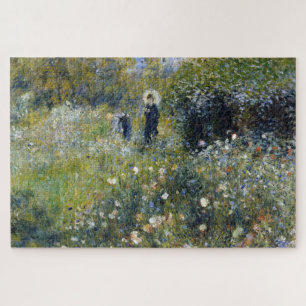 Puzzle Une femme avec un parasol dans un jardin par Augus