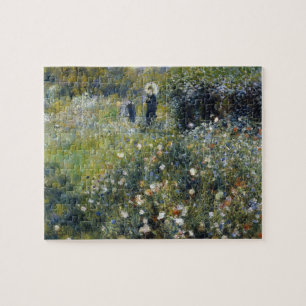 Puzzle Une femme avec un parasol dans un jardin par Augus