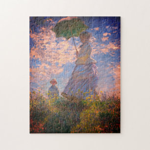 Puzzle Une femme avec un parasol - Madame Monet et son fi