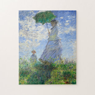 Puzzle Une femme avec un parasol, Madame Monet et son fil