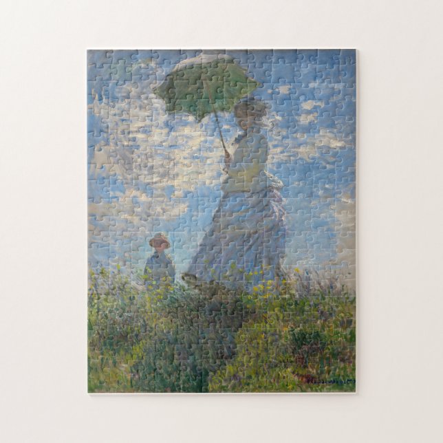 Puzzle Une femme avec un parasol | Paysage français (Vertical)