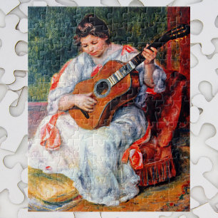 Puzzle Une femme jouant à la guitare par Pierre Renoir