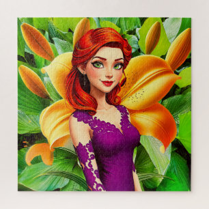 Puzzle Une femme mystérieuse aux cheveux roux