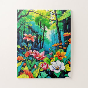 Puzzle Une forêt enchantée pour enfants