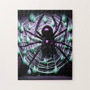 Puzzle Une gigantesque araignée noire effroyable !