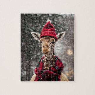 Puzzle Une girafe de Noël