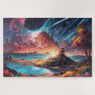 Puzzle Une île en peinture