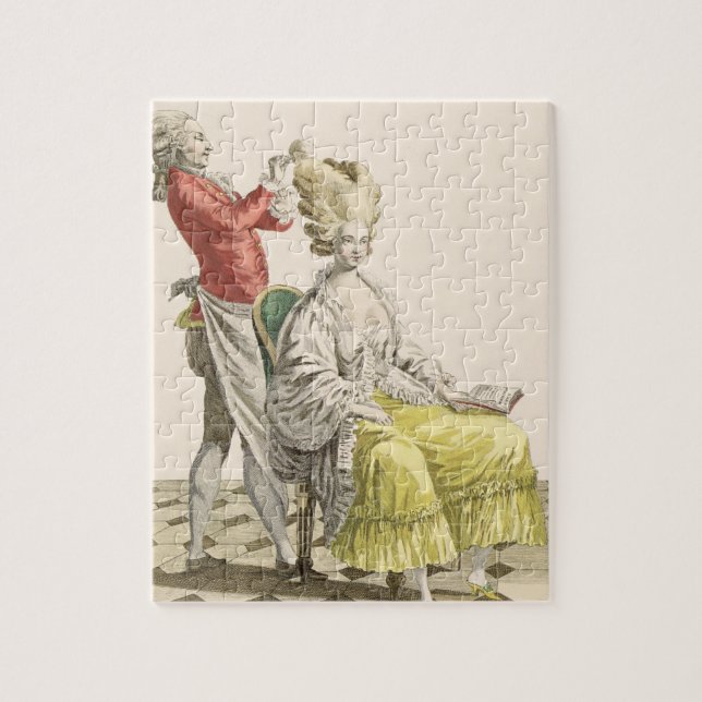 Puzzle Une jeune femme dans un Peignoir avec son (Vertical)