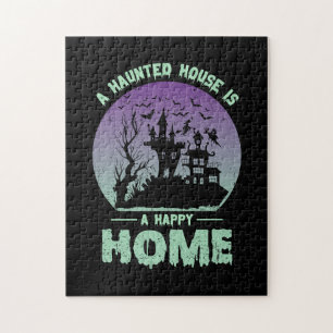 Puzzle Une maison hantée est une maison heureuse