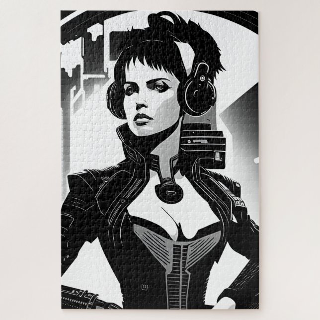 Puzzle Une rétro en cyberpunk en musique (Vertical)