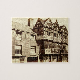 Puzzle Une rue dans Ludlow (photo de b/w)