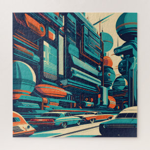 Puzzle Une ville rétro-futuriste