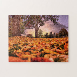 Puzzle Une vue par la casse-tête de feuille