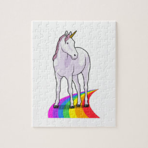 Puzzle Unicorne avec arc-en-ciel