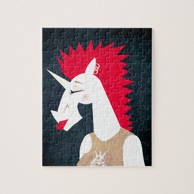 Puzzle Unicorne de Punk Rock (Vertical)