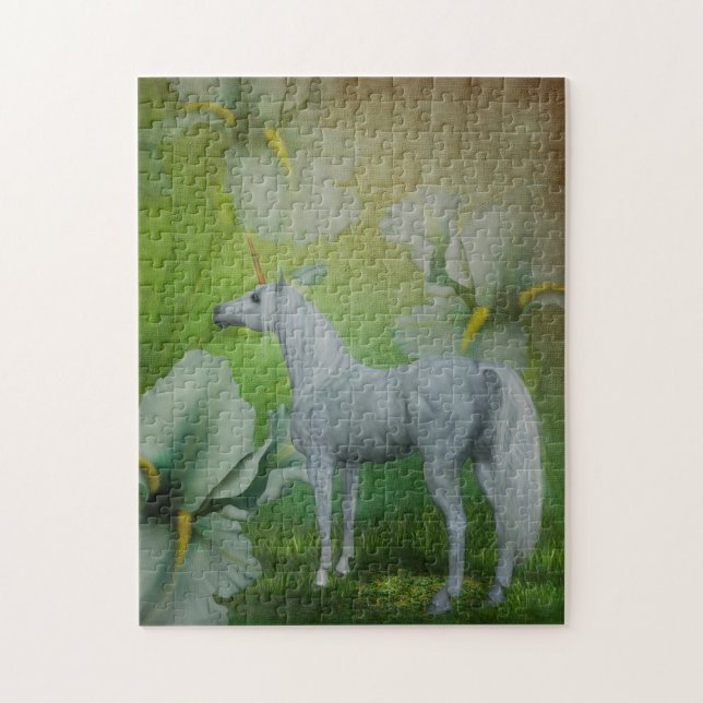 Puzzle Unicorne Et Lilies Imaginaire Cheval Art (Vertical)