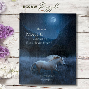 Puzzle Unicorne Lune Magique Personnalisée
