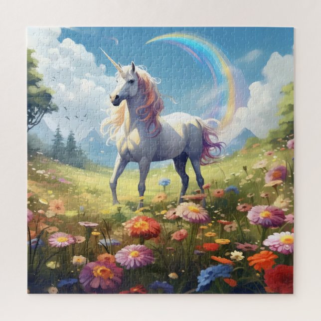 Puzzle Unicorne sur Meadow (Vertical)