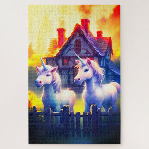 Puzzle Unicornes d'animal