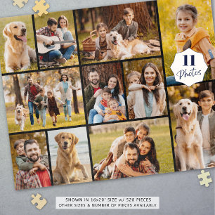 Puzzle Unique 11 photo Collage minimaliste Simple Noir