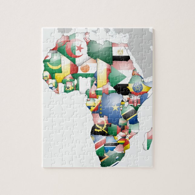 Puzzle Unité dans la diversité : Collection des drapeaux  (Vertical)