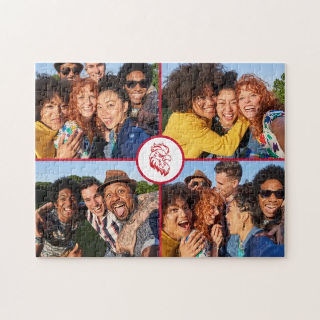 Puzzle Université d'État de Jacksonville Gamecocks Red ga (Horizontal)