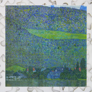 Puzzle Unterach au lac d'Attersee par Klimt, Art nouveau