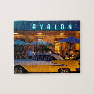 Puzzle USA, FL, Miami, South Beach la nuit.