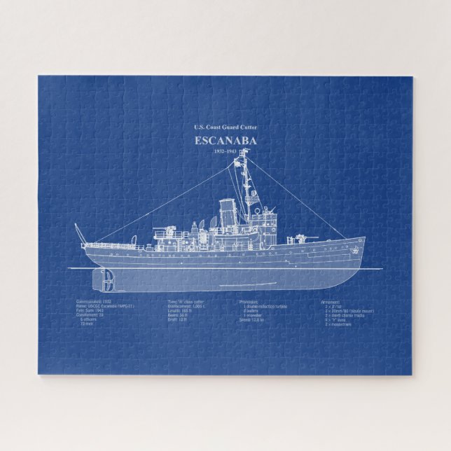 Puzzle USCGC Escanaba wpc-77 - ABD (Horizontal)