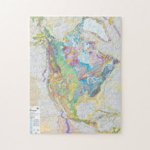 Puzzle USGS Carte Géologique De L'Amérique Du Nord