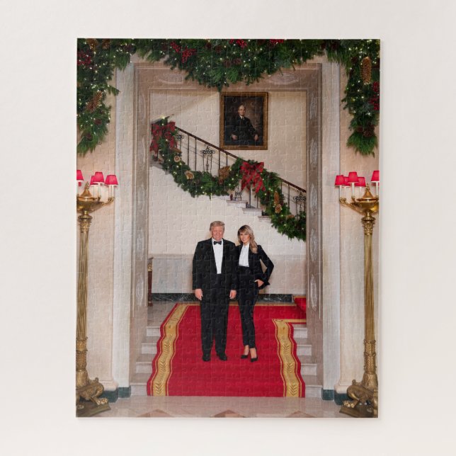 Puzzle V2 Président de Noël Donald Trump, Melanie (Vertical)