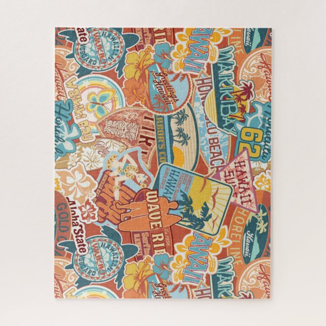 Puzzle Vacances balnéaires Waikiki Bay Hawaii (Vertical)