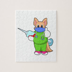 Puzzle Vaccination au chat avec seringue