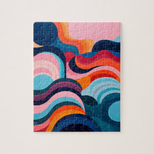 Puzzle vagues abstraites