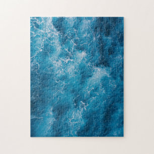 Puzzle Vagues aériennes de l'océan bleu qui s'écrasent